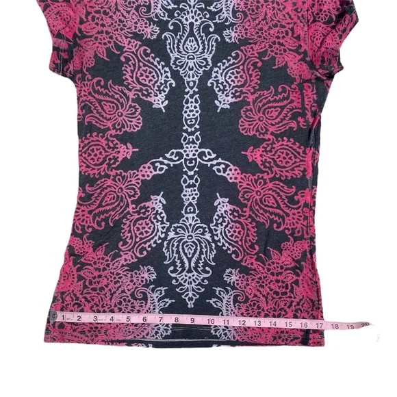 L.O.L. Vintage T-Shirt Juniors XL Pink Black Henna Inspired Graphic Y2K Festival - Picture 6 of 6